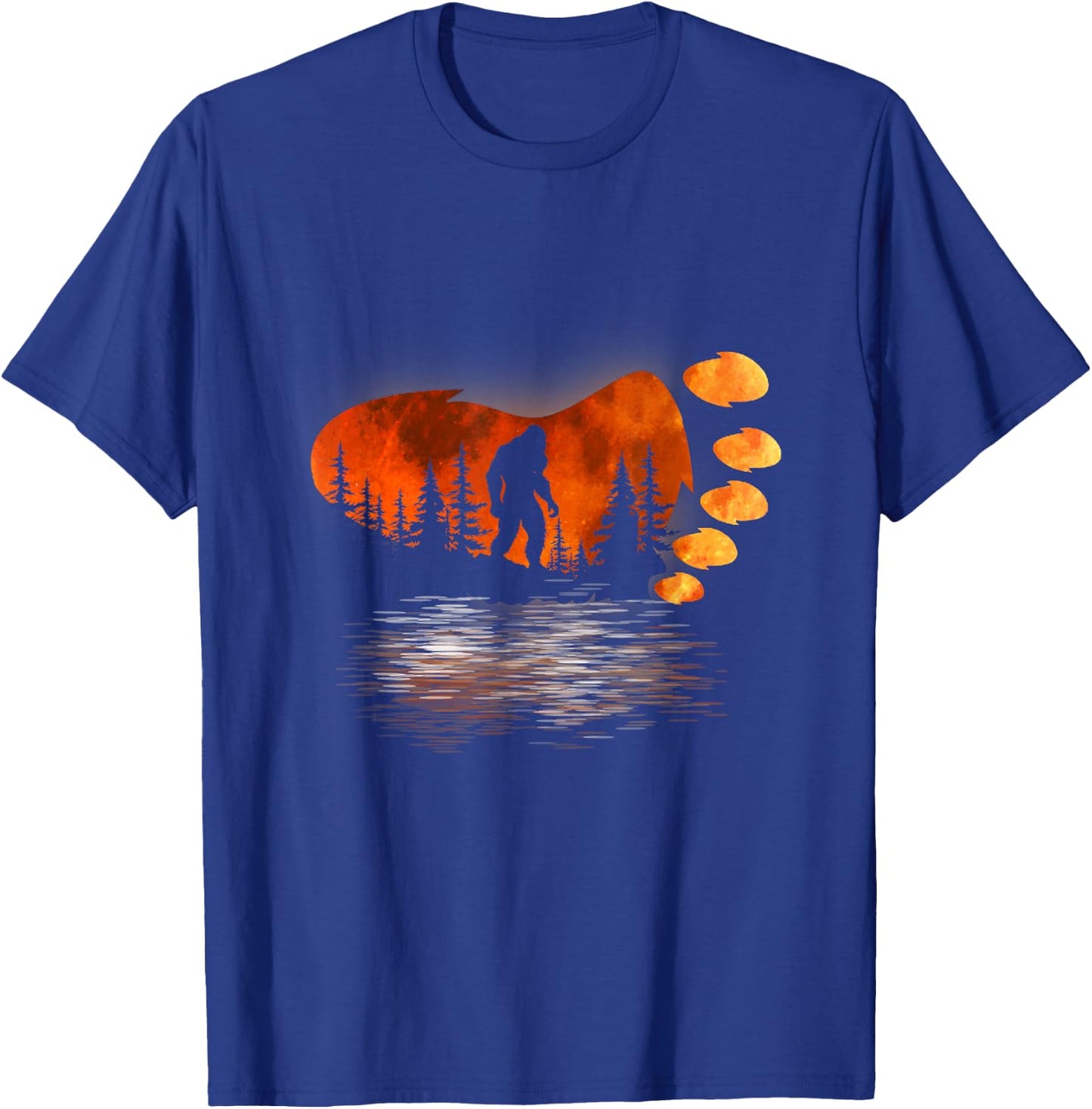 Bigfoot Sasquatch Full Moon In The Forest Women Kids T-Shirt - T-Shirt | Royal