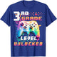 Back to School 3rd Grade Boys Gamer First Day School Level T-Shirt - T-Shirt | Royal