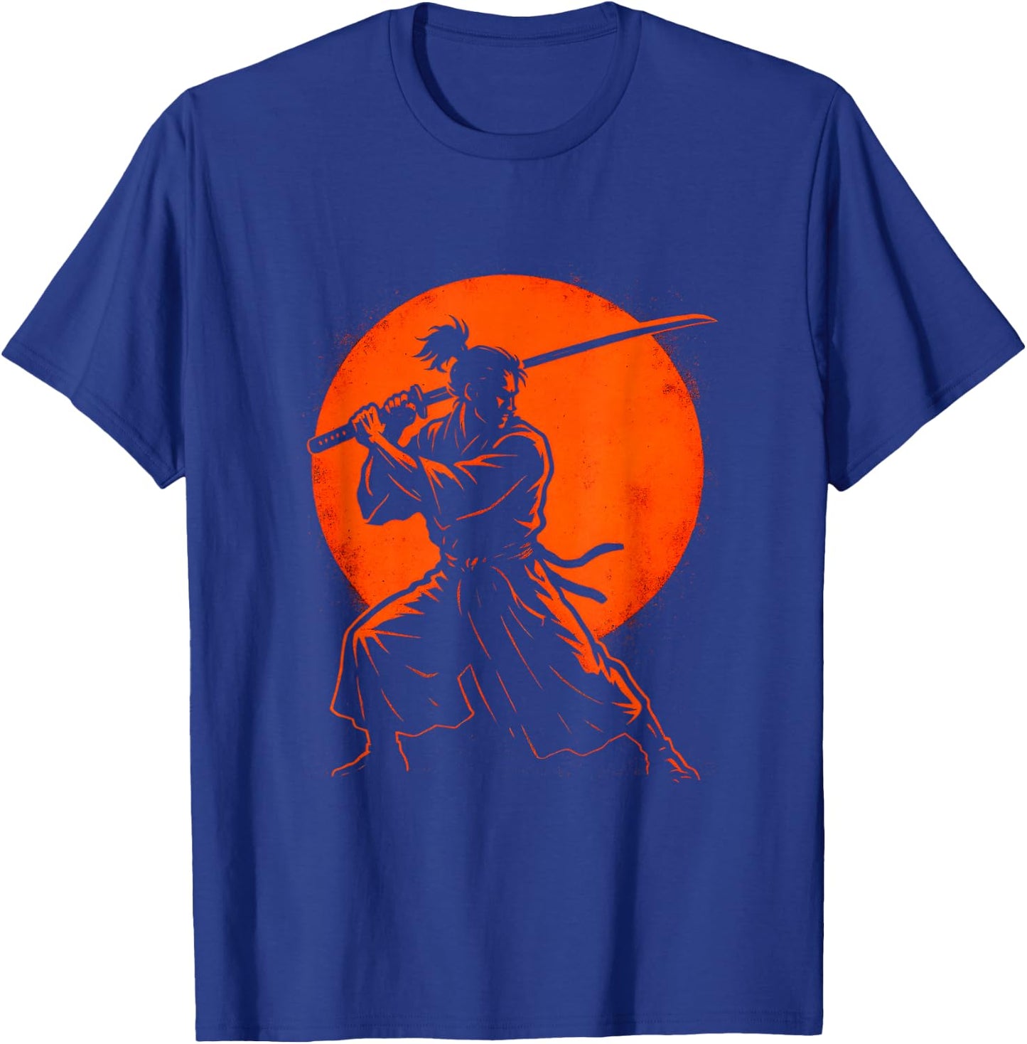 Samurai Warrior - Vintage Japanese Retro Art T-Shirt - T-Shirt | Royal
