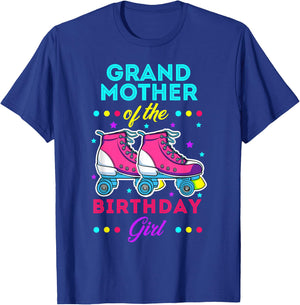 Grandmother of the Birthday Girl Roller Skates Bday Skating T-Shirt - T-Shirt | Royal