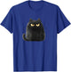 Cute, Fat, Black Cat T-Shirt - T-Shirt | Royal