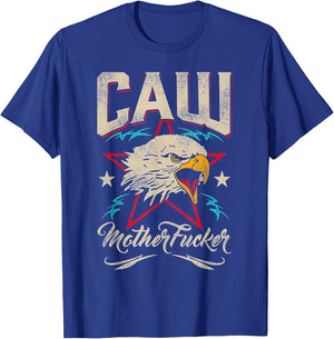 Caw Motherfucker Eagle T-Shirt - T-Shirt | Royal