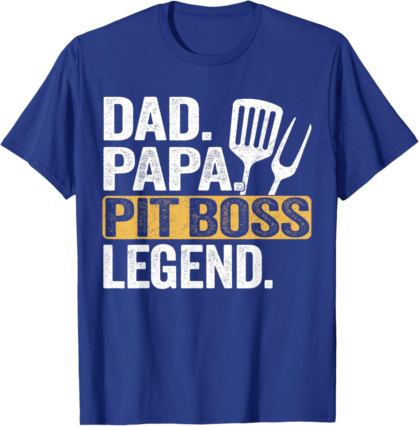 Daddy Papa Pit Boss Legend Funny Retro T-Shirt - T-Shirt | Royal