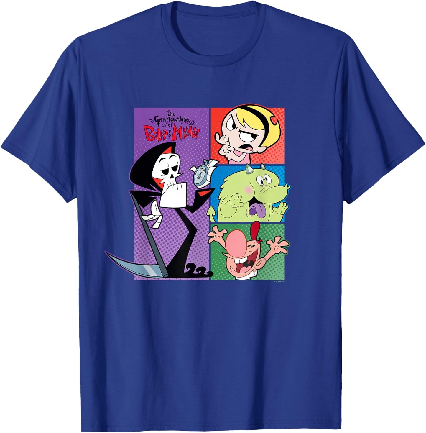 The Grim Adventures of Billy and Mandy Big Chest Panels T-Shirt - T-Shirt | Royal