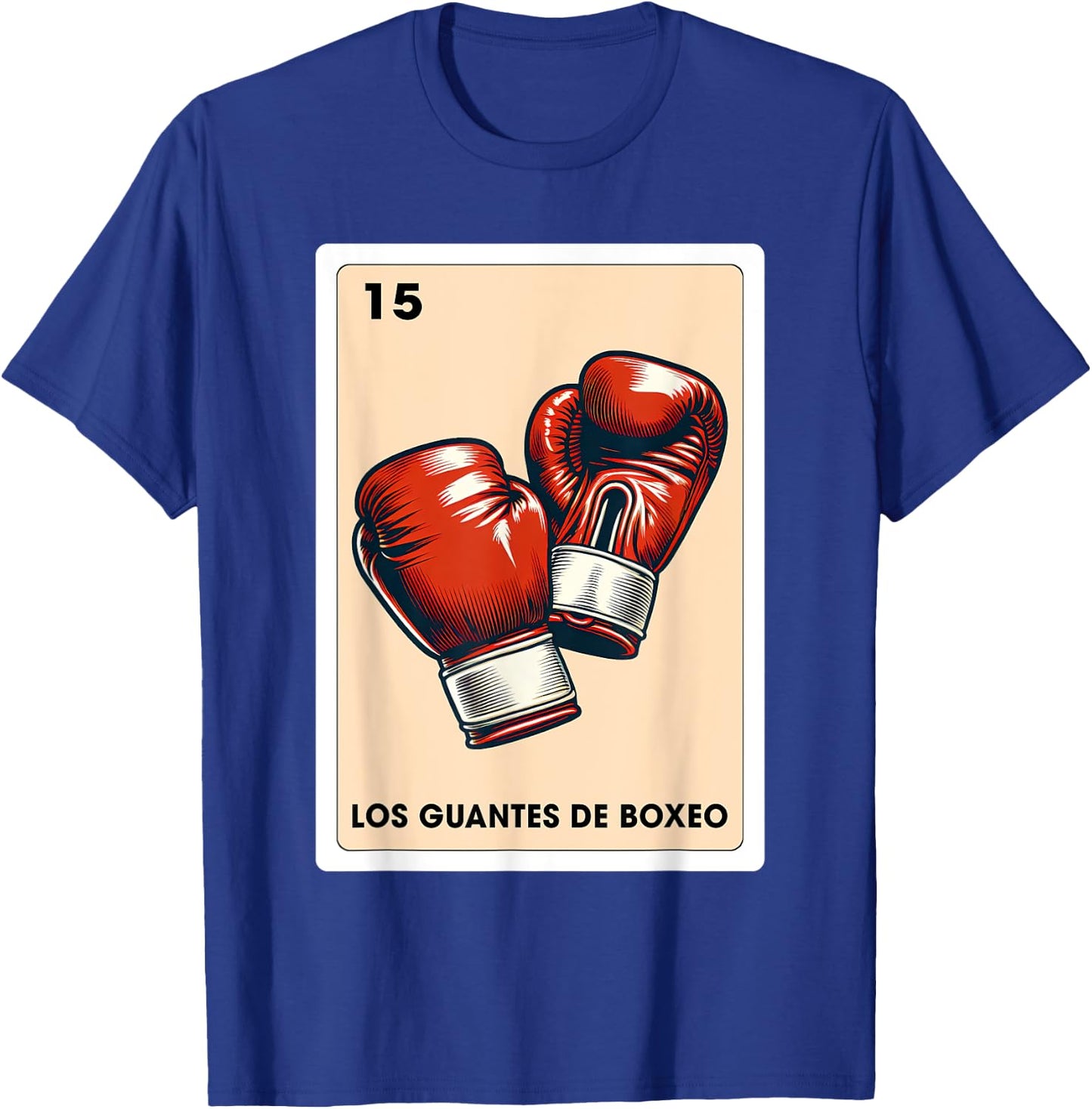 Mexican Boxing Lover Los Guantes De Boxeo Mexican Bingo Card T-Shirt - T-Shirt | Royal