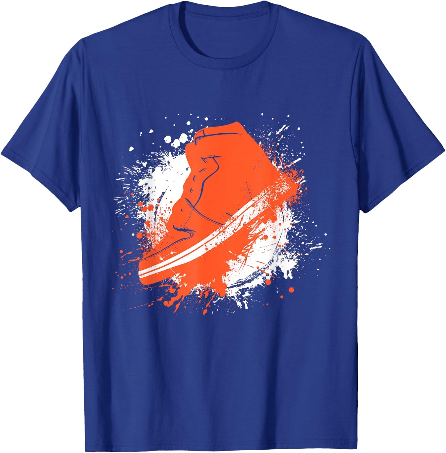 Army Green with Solar Orange Sneaker Graphic T-Shirt - T-Shirt | Royal