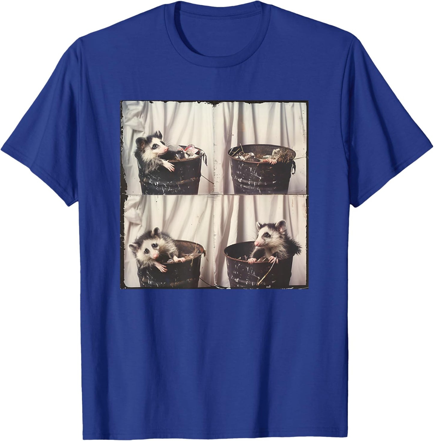 Weird Possum Photo Trashcan Possum Funny Animal Photobooth T-Shirt - T-Shirt | Royal