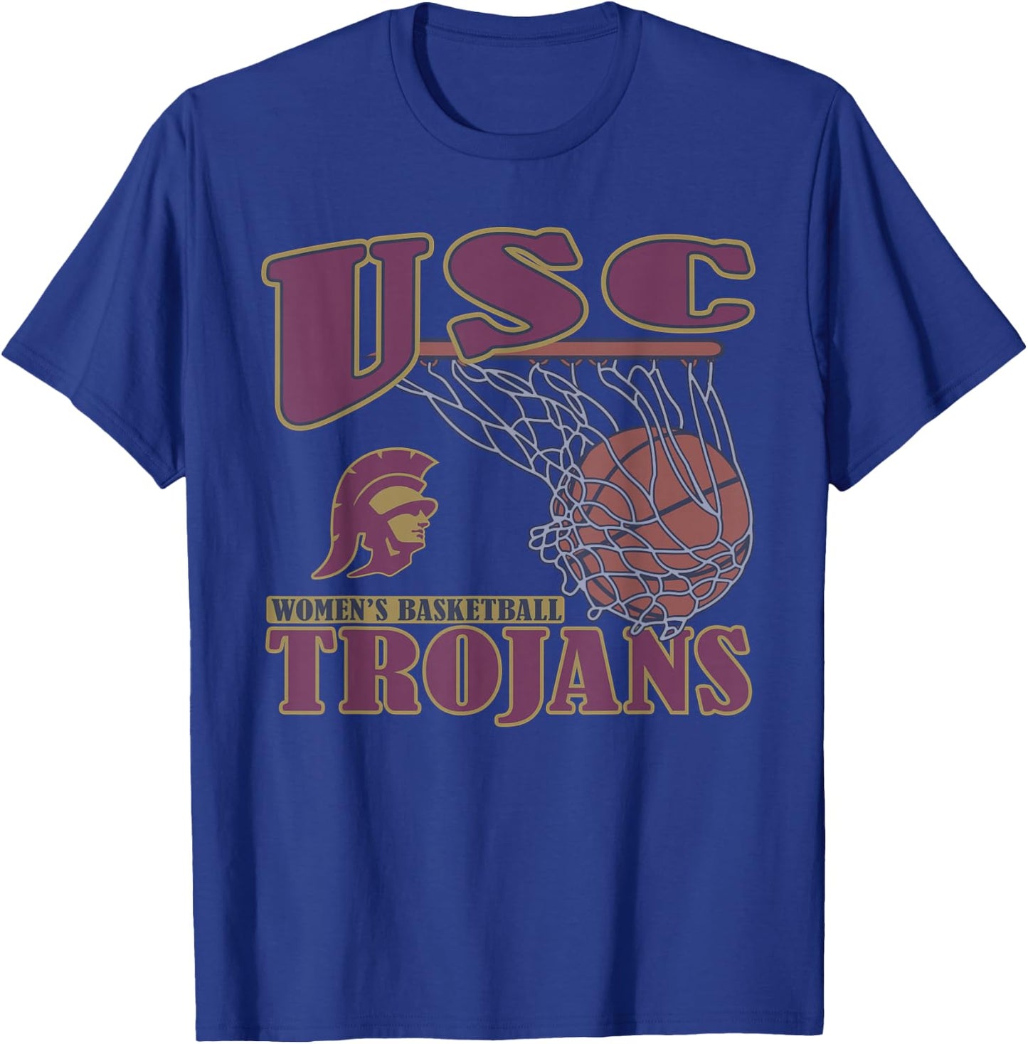Elite Authentics USC Trojans Women's Basketball Vintage Black T-Shirt - T-Shirt | Royal