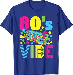 80s Style Clothing Women Boys Girls Kids 80s Vibe 1980s Fashion -Kids Black Short Sleeve Classic Fit Cotton Blend Small T-Shirt - T-Shirt | Royal