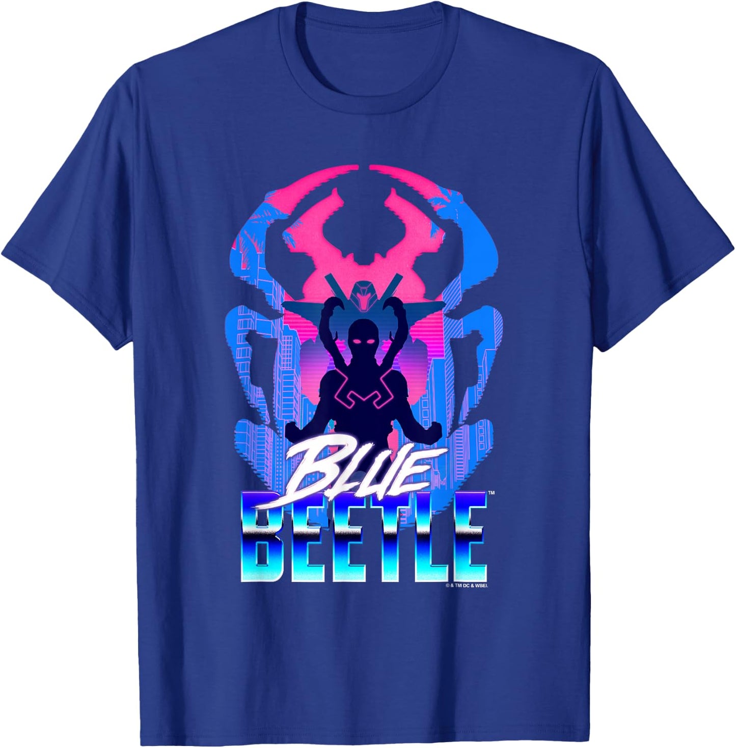 Blue Beetle Movie Silhouette T-Shirt - T-Shirt | Royal