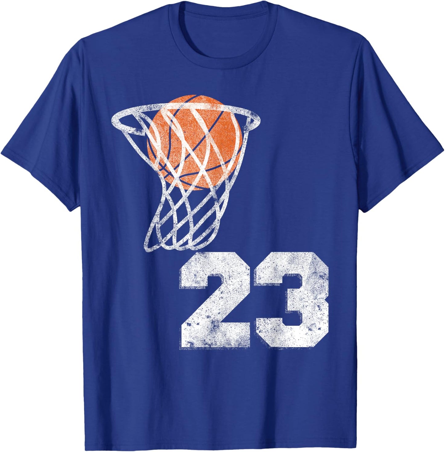 Vintage Basketball Jersey Number 23 Player Number T-Shirt - T-Shirt | Royal