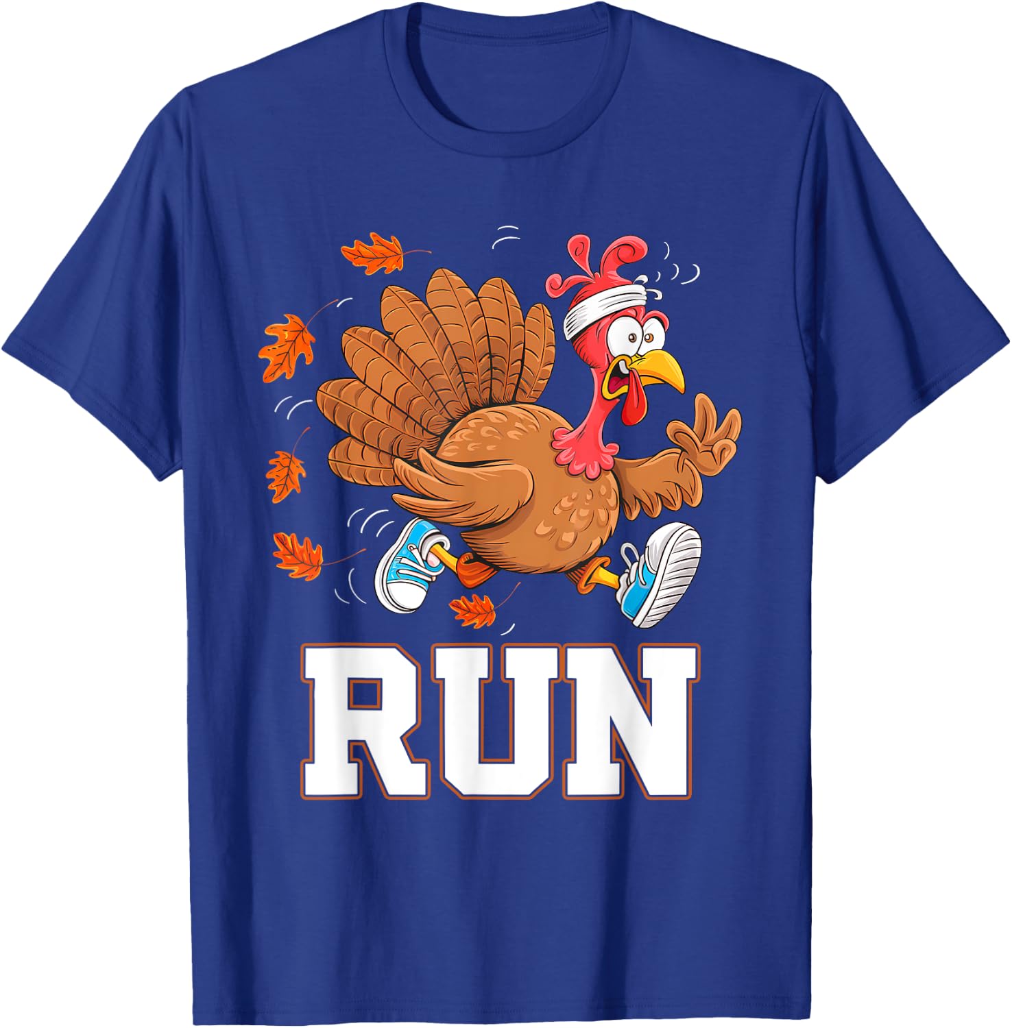 Turkey Run Thanksgiving Running Turkey Trot Costume T-Shirt - T-Shirt | Royal