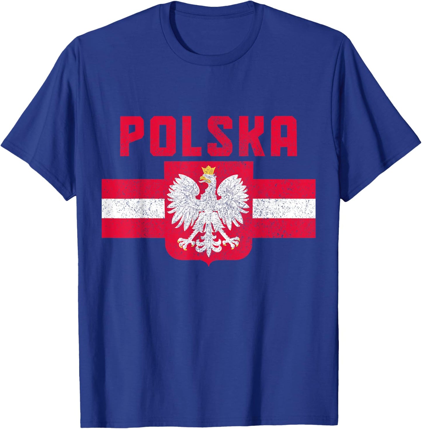 Polska Poland Flag Pride Eagle Polish Roots T-Shirt - T-Shirt | Royal