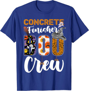 Concrete Finisher Boo Crew Ghost Funny Halloween Matching T-Shirt - T-Shirt | Royal