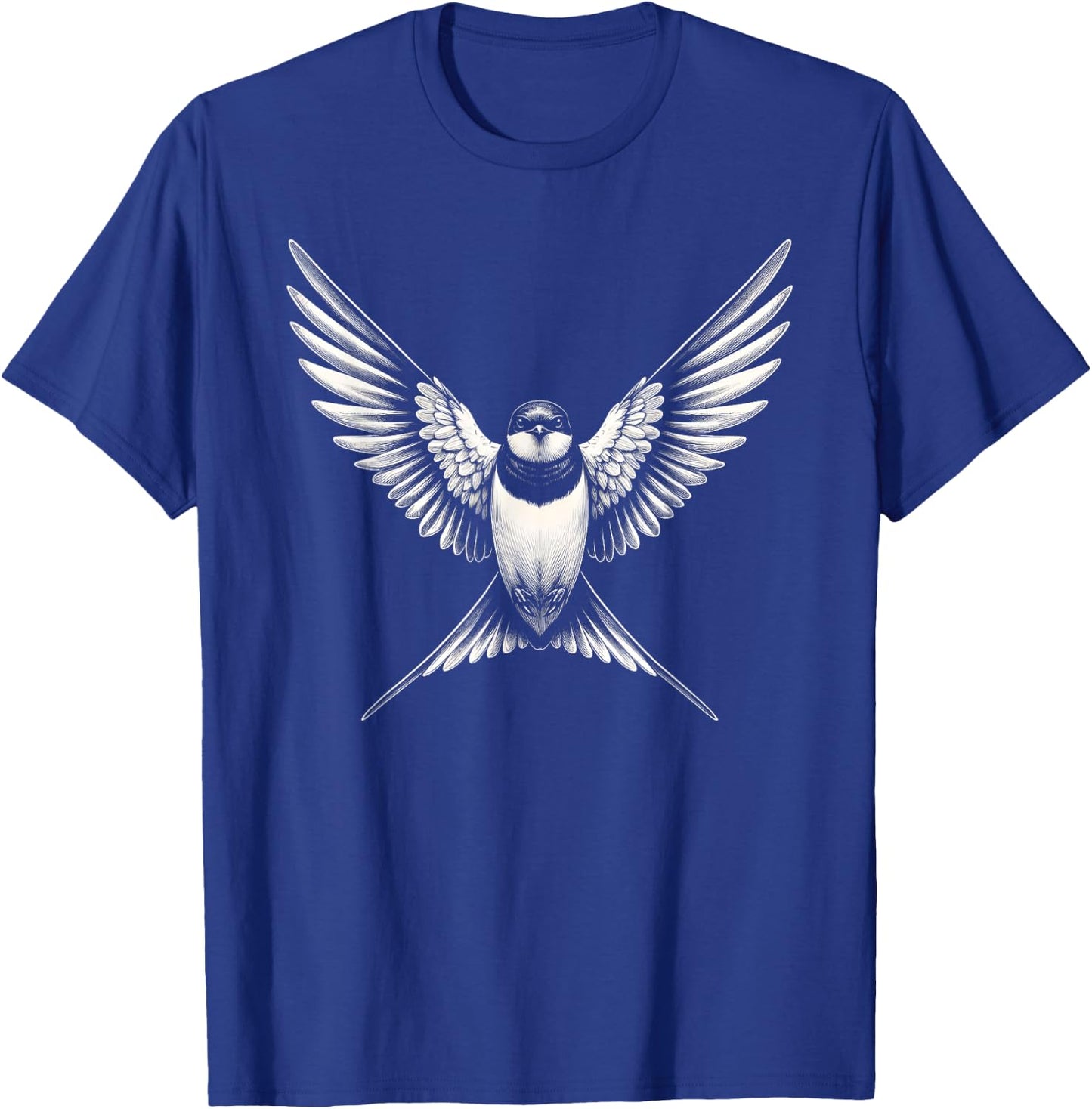 Swallow Bird Graphic Art Design T-Shirt - T-Shirt | Royal