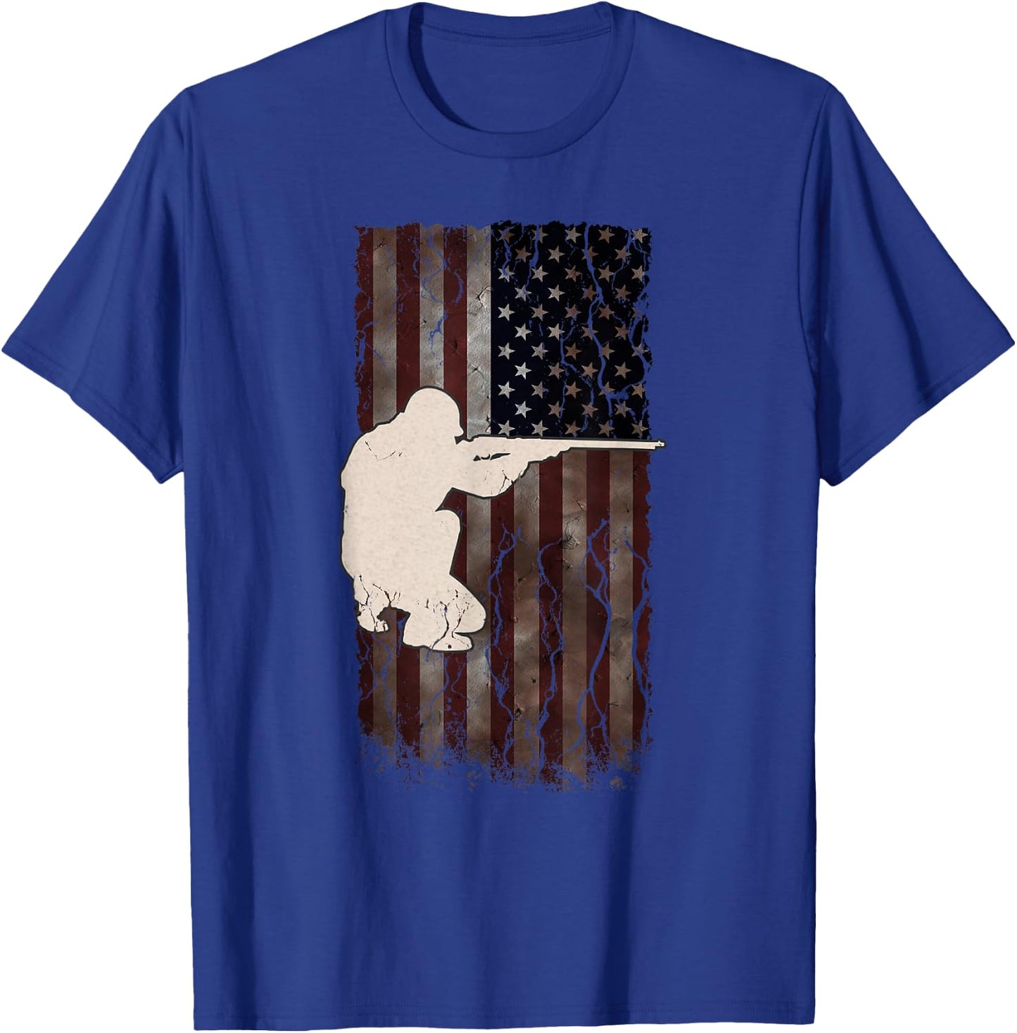 Allies Military Shooter WW2 / WW1 Vintage War Sniper Solider T-Shirt - T-Shirt | Royal