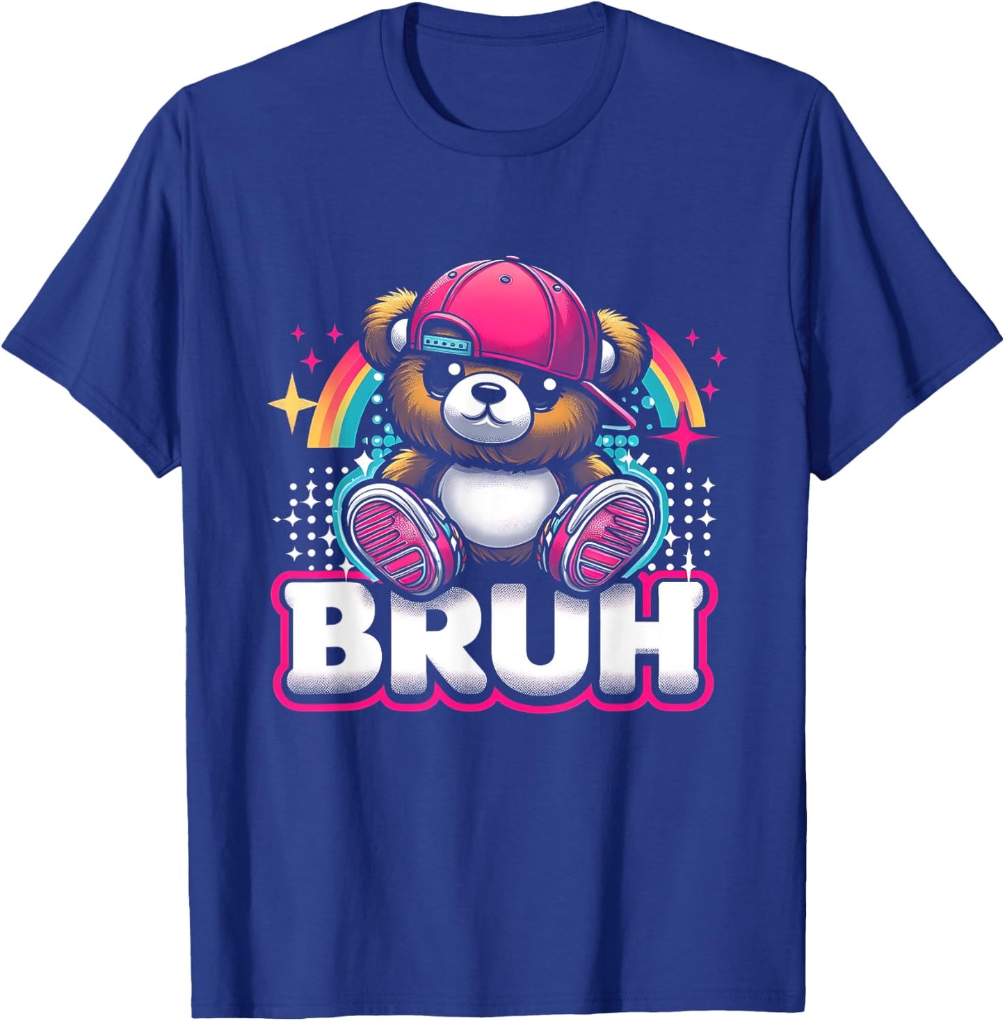 Hip Hop Teddy Bear Bruh Meme Saying Teen Humor T-Shirt - T-Shirt | Royal