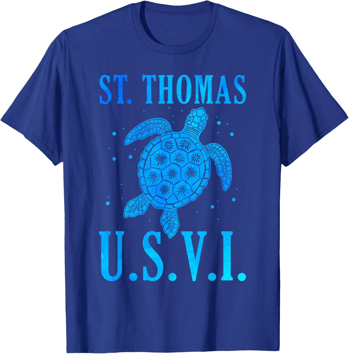 St. Thomas USVI Sea Turtle Beach Vacation Travel Women T-Shirt - T-Shirt | Royal