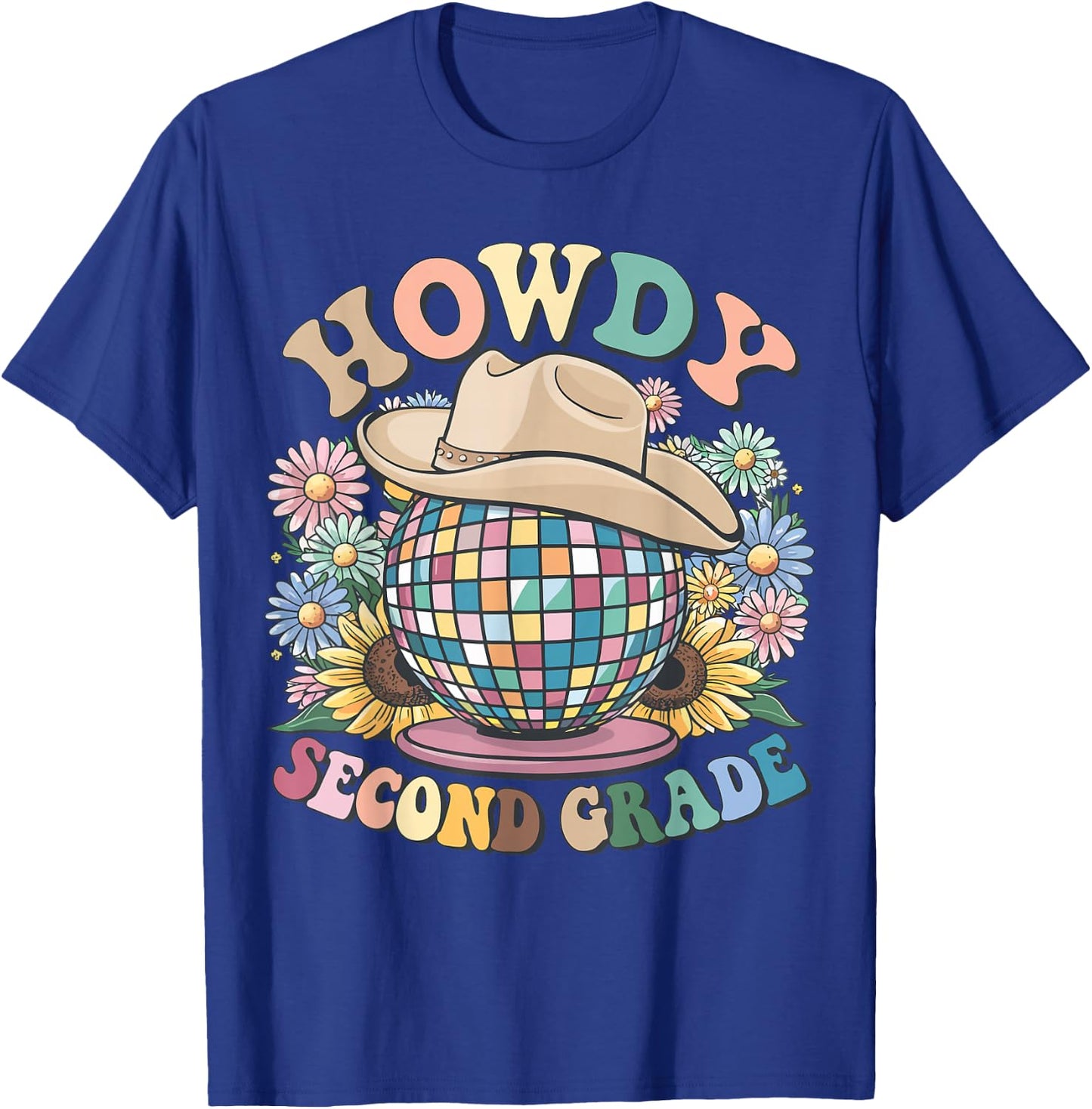 Howdy Second Grade Cowgirl Western 2nd Grade Back to School T-Shirt - T-Shirt | Royal