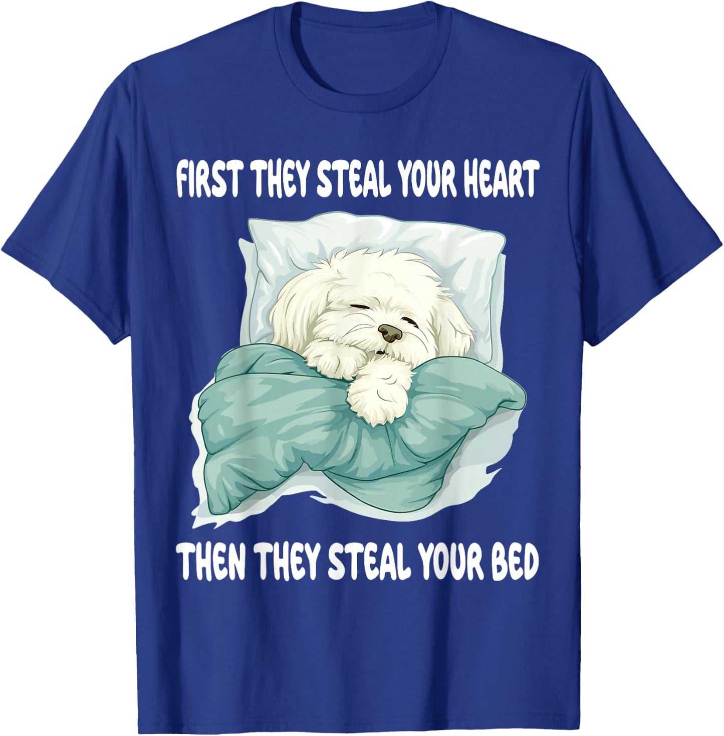 Coton De Tulear Sleeping Pajamas Nightgown T-Shirt - T-Shirt | Royal
