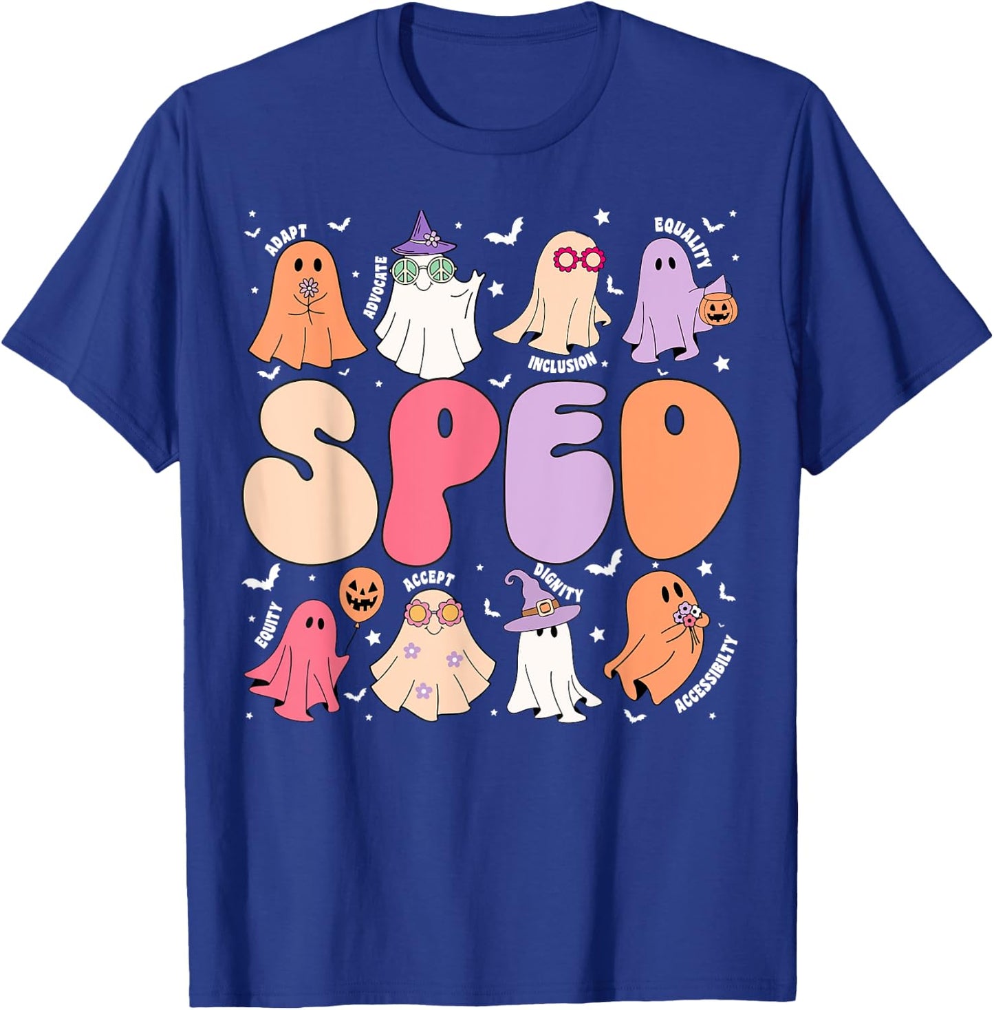 Special Education Teacher Ghosts Halloween SPED Teacher T-Shirt - T-Shirt | Royal
