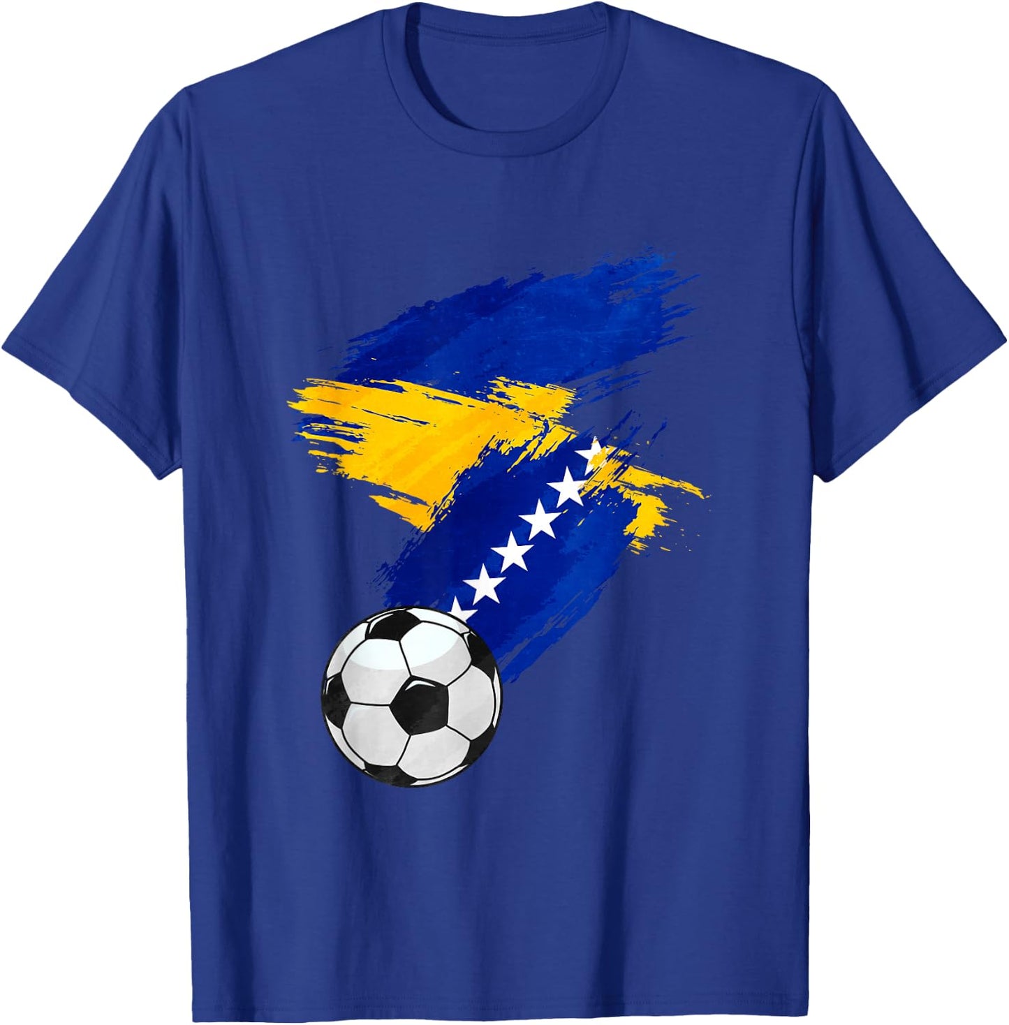 Bosnia and Herzegovina Football Flag T-Shirt - T-Shirt | Royal