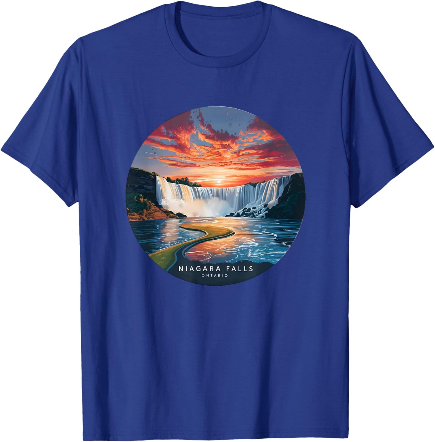 Niagara Falls Ontario Canada Sunset T-Shirt - T-Shirt | Royal
