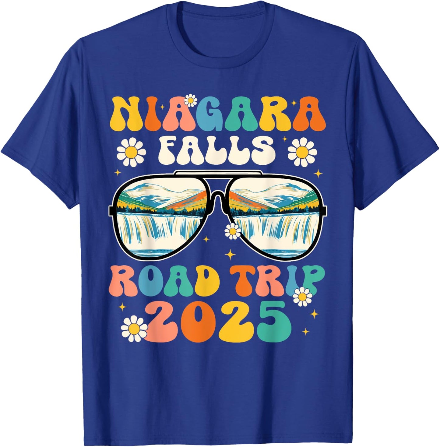 Niagara Falls Road Trip 2025 Sunglasses Family Vacation 2025 T-Shirt - T-Shirt | Royal