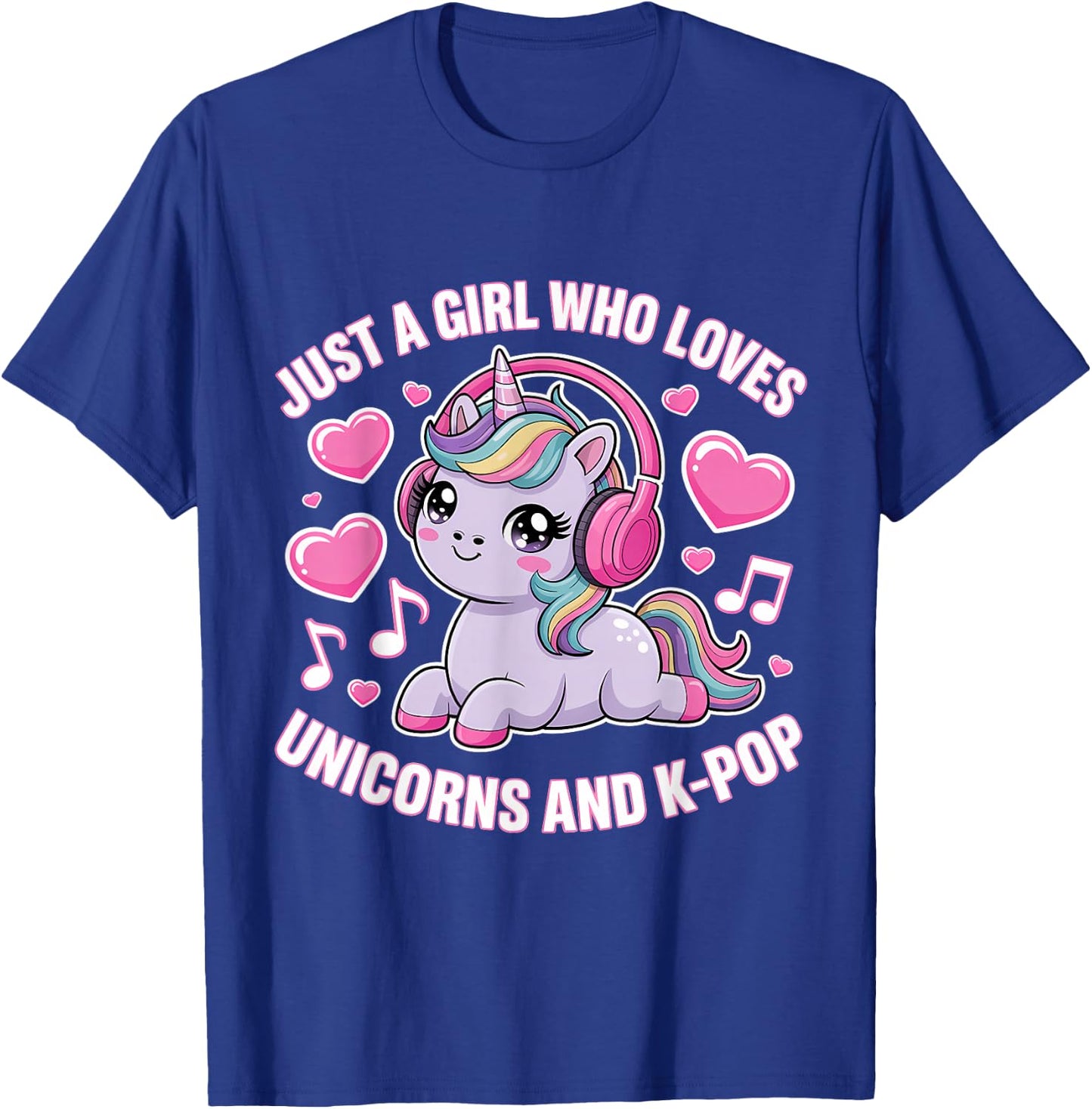 Just A Girl Who Loves Unicorns and K-Pop Girl K Pop Kpop T-Shirt - T-Shirt | Royal