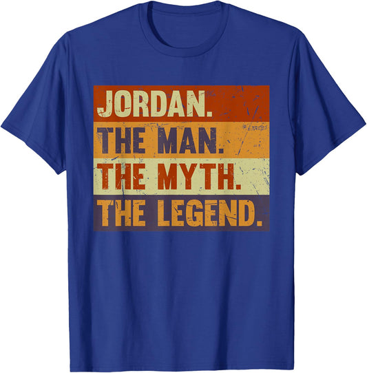 Jordan The Man The Myth The Legend - Vintage Gift Jordan T-Shirt - T-Shirt | Royal