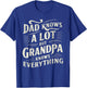 Dad Knows a Lot But Grandpa Knows Everything Funny T-Shirt - T-Shirt | Royal