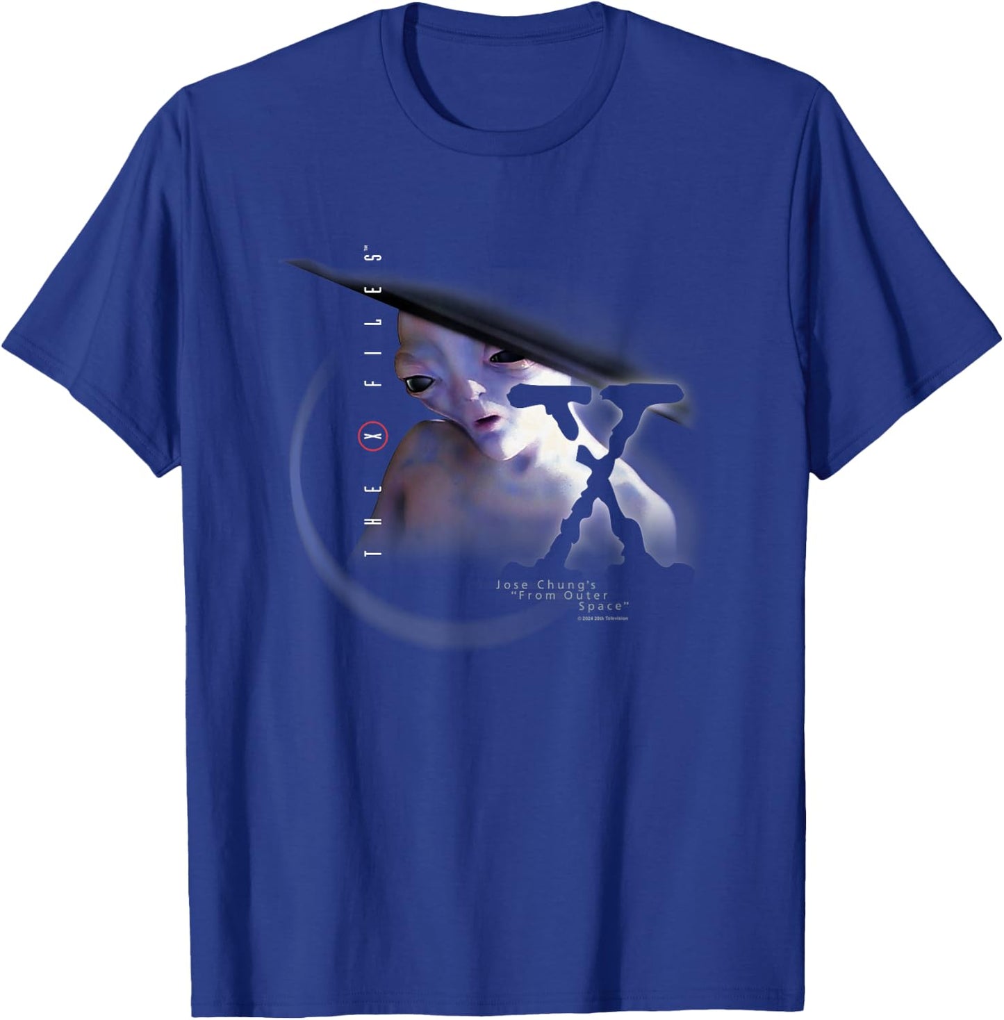X-Files Jose Chung's From Outer Space Alien Big Chest Poster T-Shirt - T-Shirt | Royal