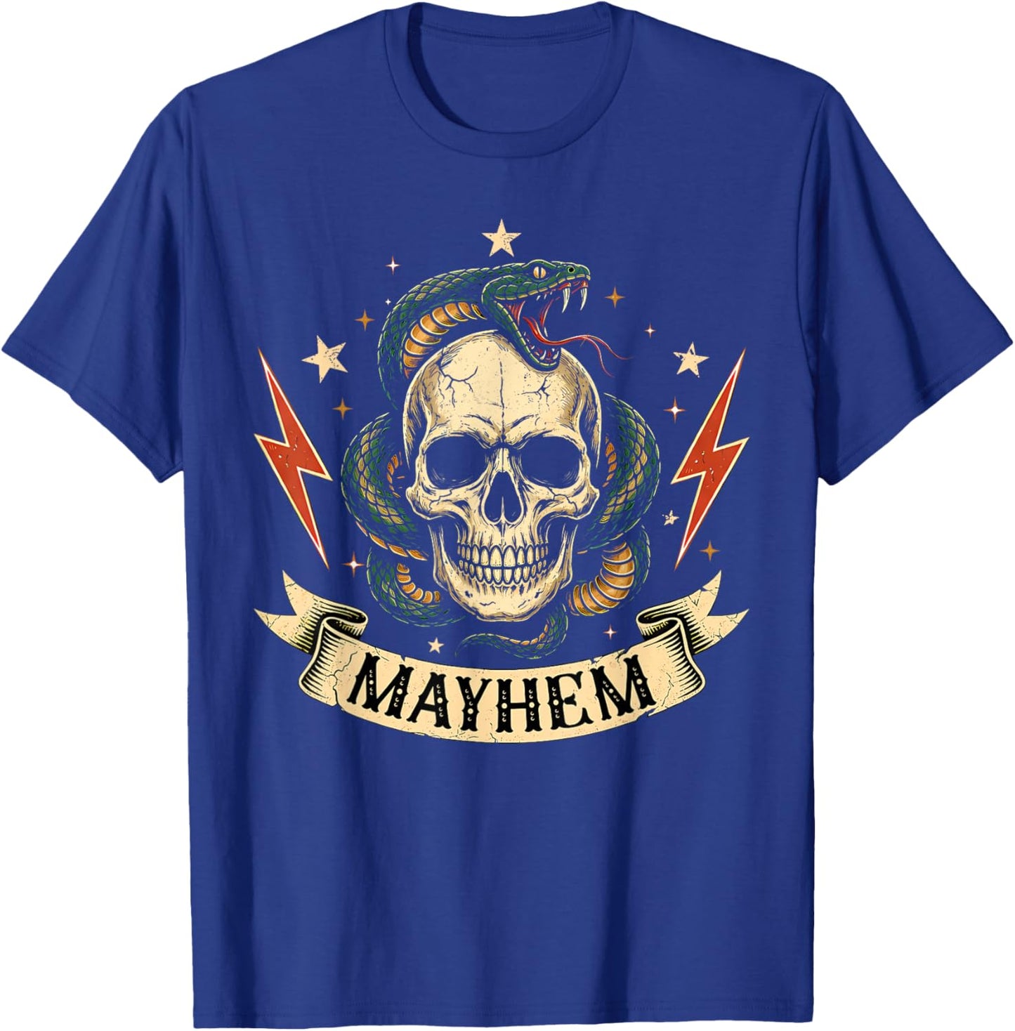 Mayhem Son Daughter Funny Matching Family T-Shirt - T-Shirt | Royal