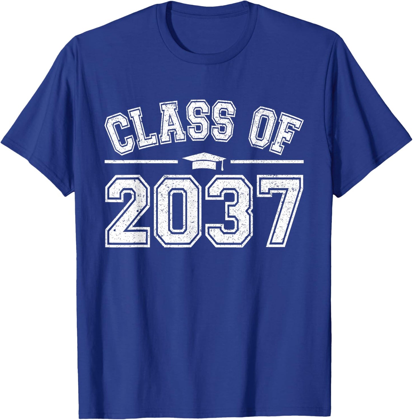 Preschool Class of 2037 Grow With Me Graduation 2037 Vintage T-Shirt - T-Shirt | Royal