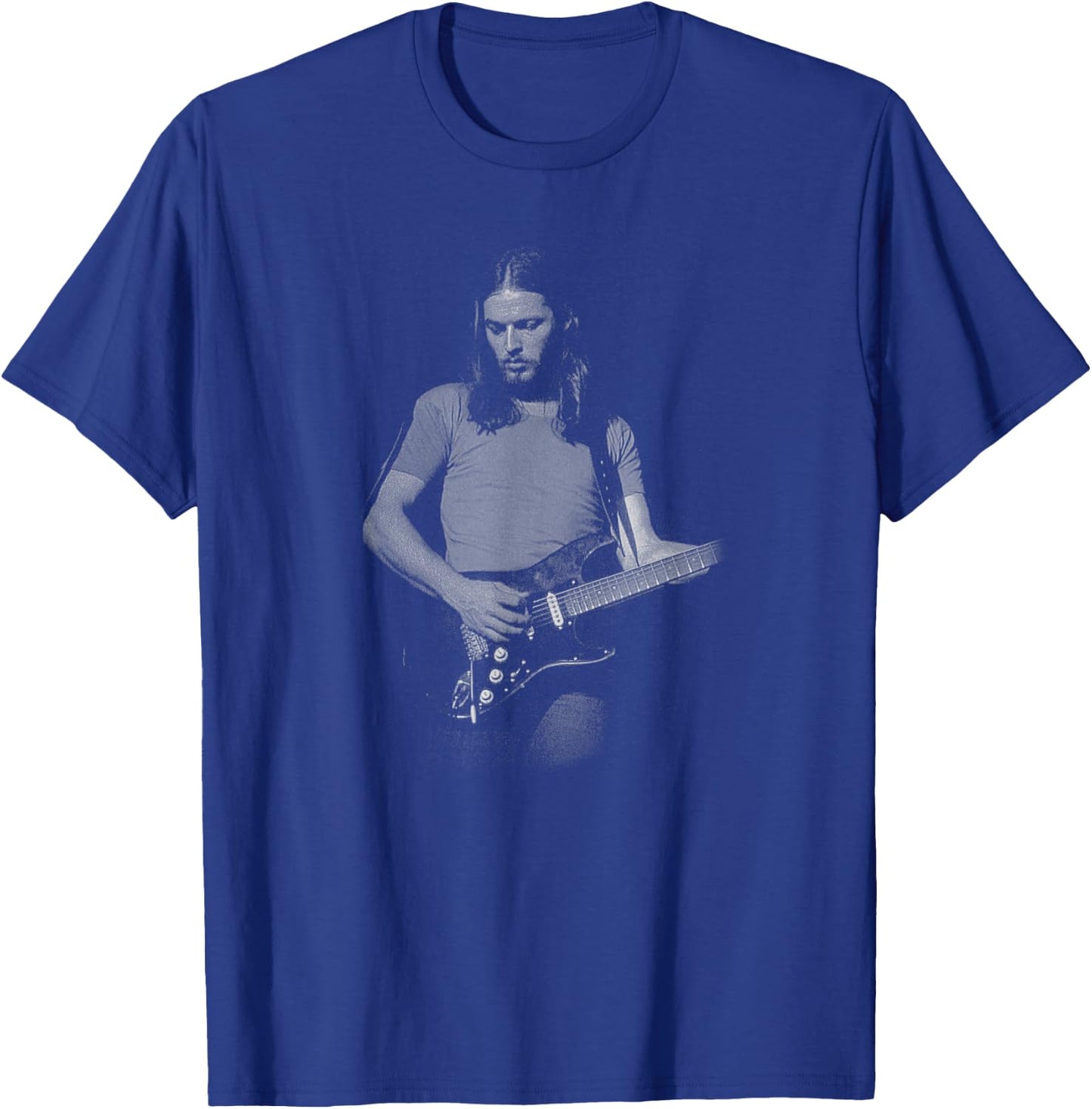 David Gilmour Greyscale Guitar Photo , Small, Black T-Shirt - T-Shirt | Royal