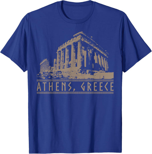 Athens, Greece Parthenon Acropolis Greek Mythology Athenian T-Shirt - T-Shirt | Royal
