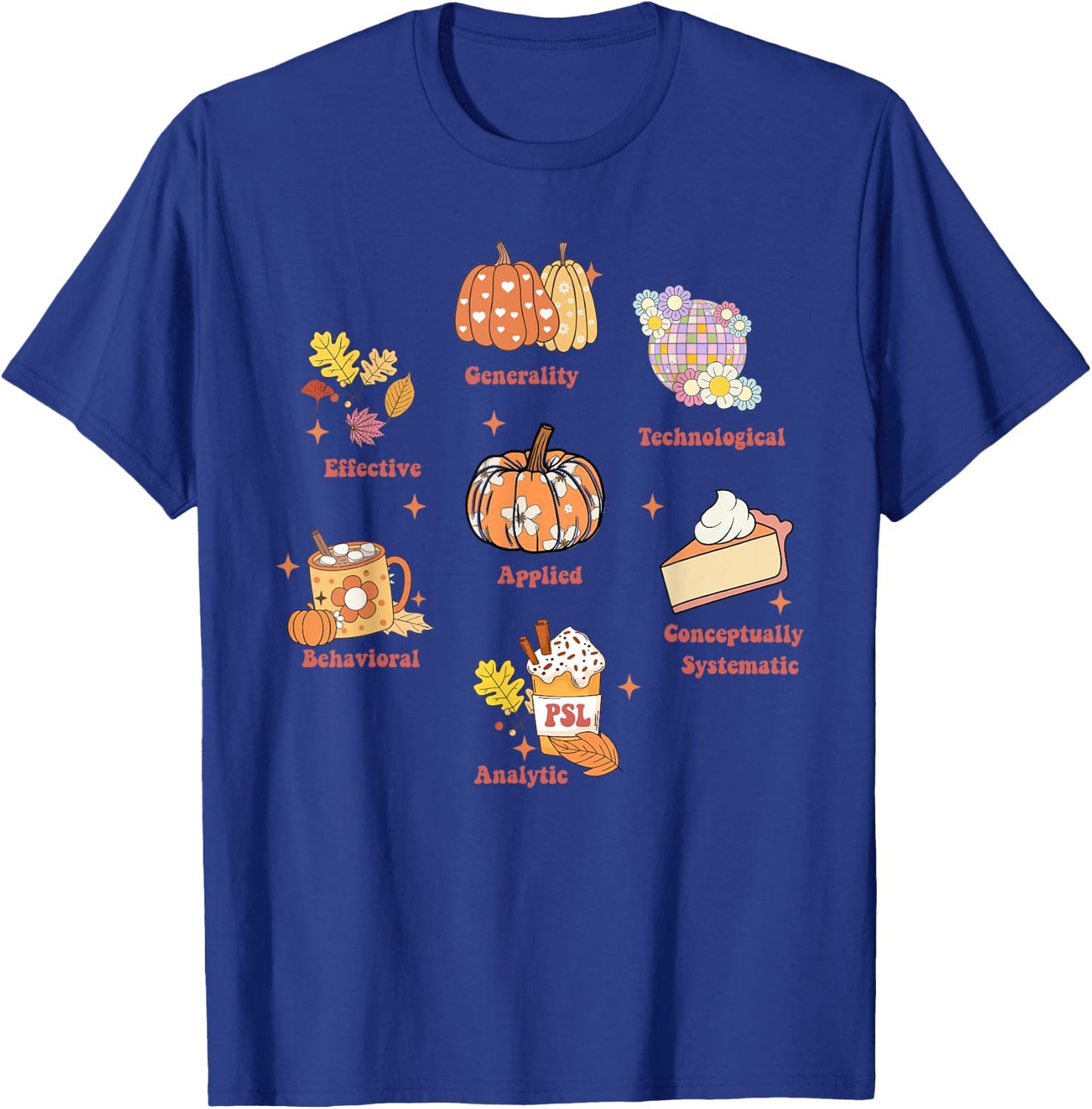 Registered Behavioral Technician Fall ABA Therapist RBT T-Shirt - T-Shirt | Royal