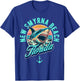 New Smyrna Beach Florida Shark Retro Distressed Design T-Shirt - T-Shirt | Royal