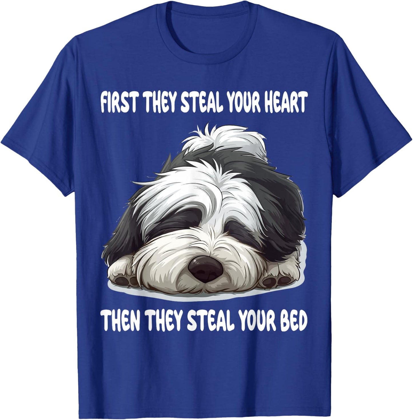 Old English Sheepdog Sleeping Pajamas Nightgown T-Shirt - T-Shirt | Royal