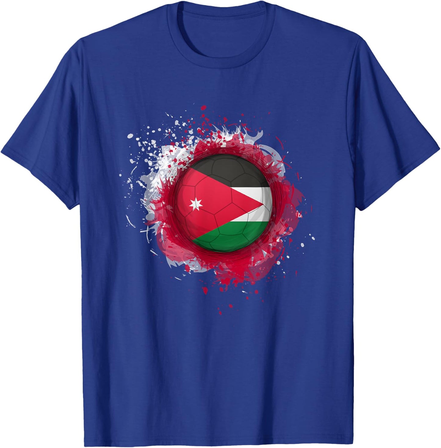 Proud Heritage Jordan Flag Soccer Ball T-Shirt - T-Shirt | Royal