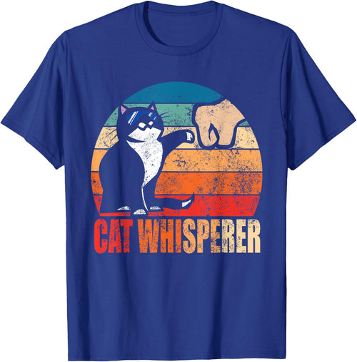 Funny Retro Best Cat Whisperer with Fist Bump Gift Men Women