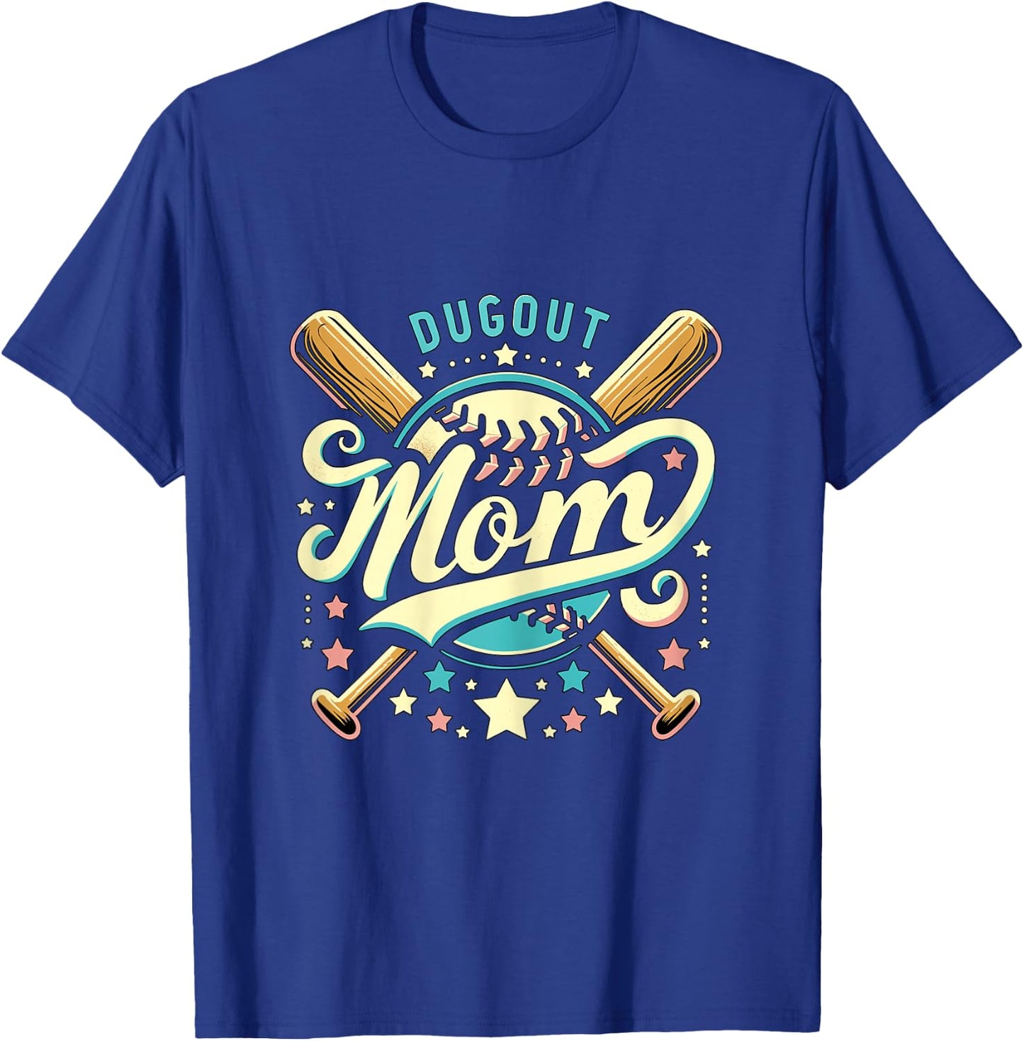 Dugout Mom Dugout Player Mother's Day T-Shirt - T-Shirt | Royal