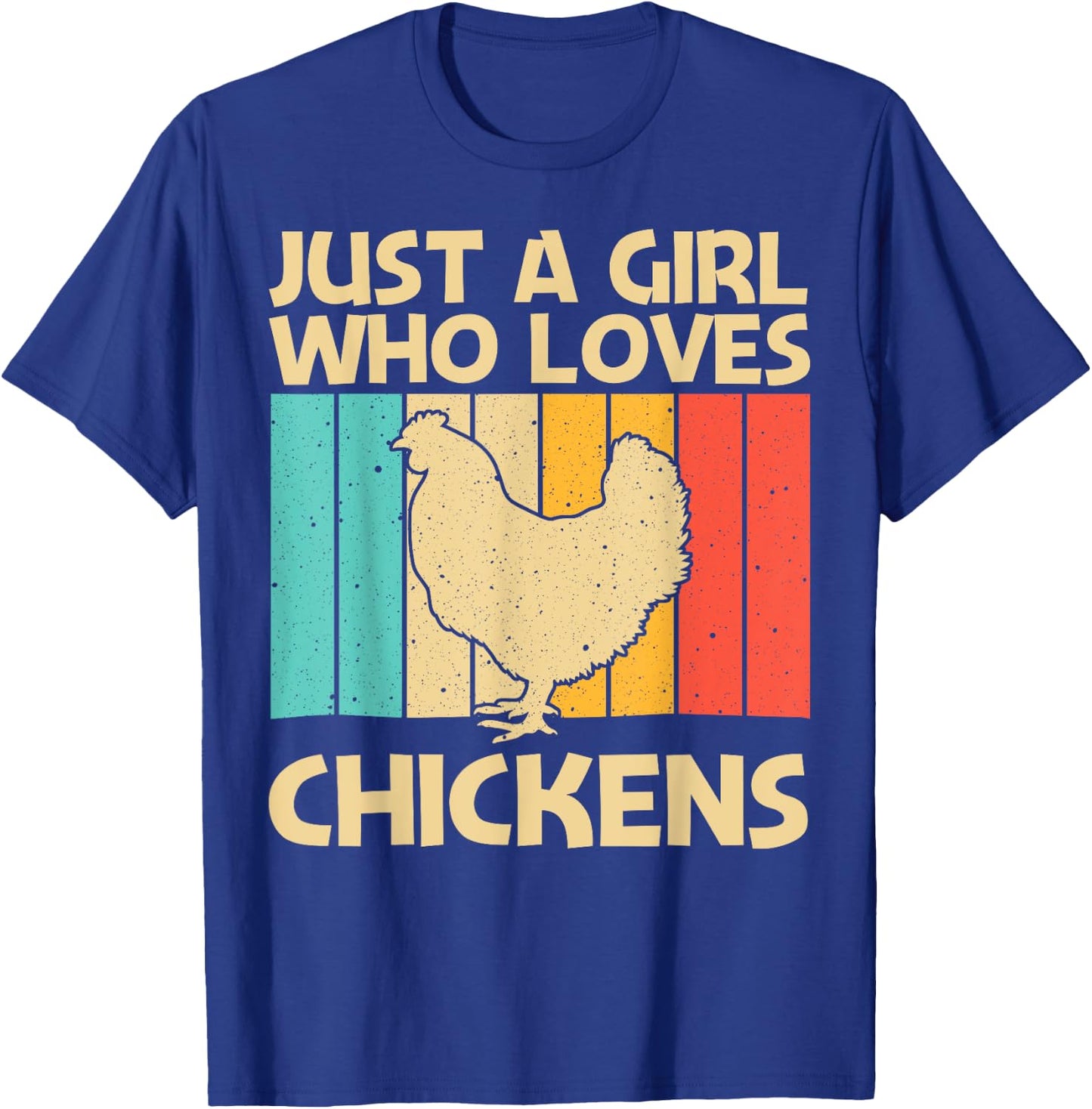 Funny Chicken Art For Girls Mom Chicken Farmer Poultry Lover T-Shirt - T-Shirt | Royal