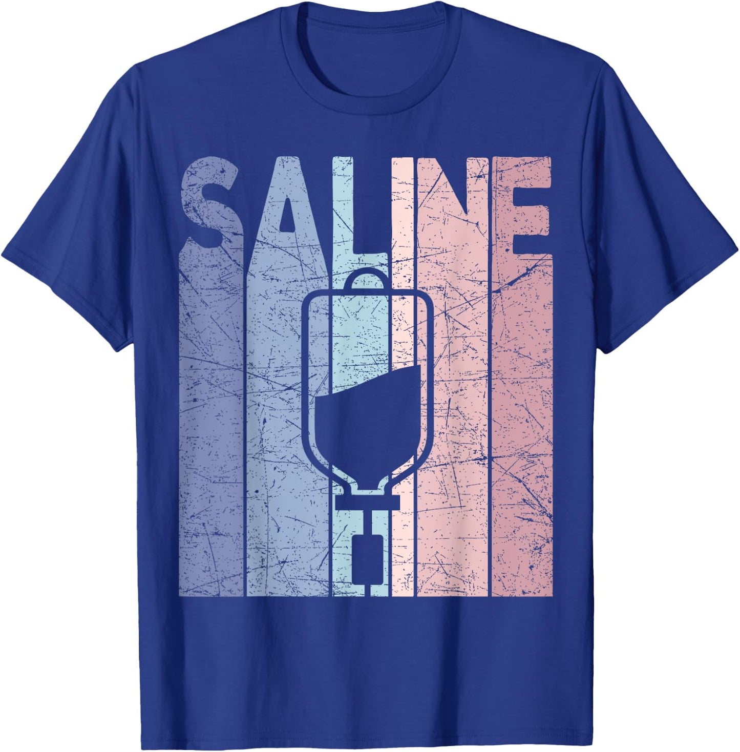 Saline Vintage Nurse Saline Retro Nursing T-Shirt - T-Shirt | Royal