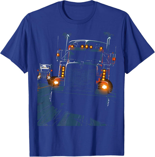 Trucking Convoy T-Shirt - T-Shirt | Royal
