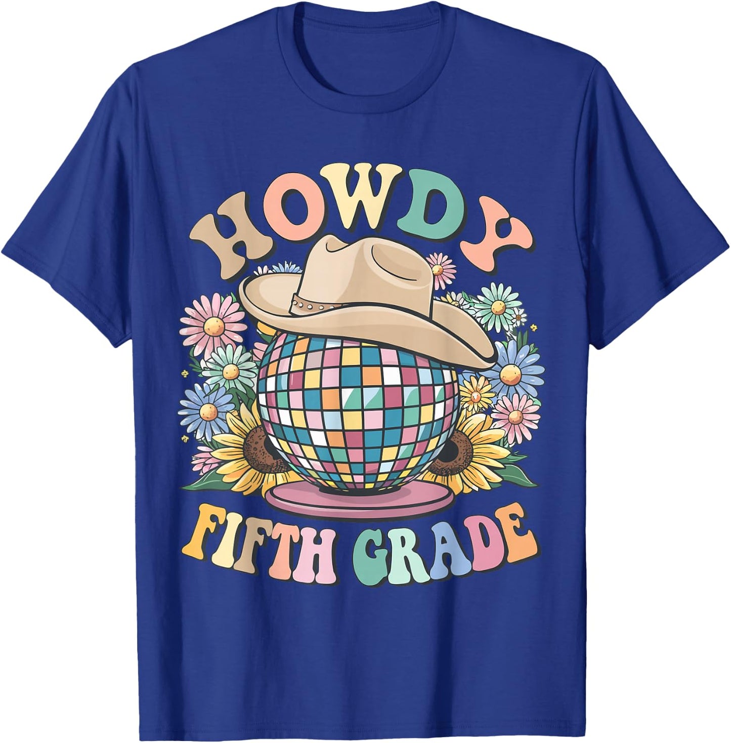 Howdy Fifth Grade Cowgirl Western 5th Grade Back to School T-Shirt - T-Shirt | Royal