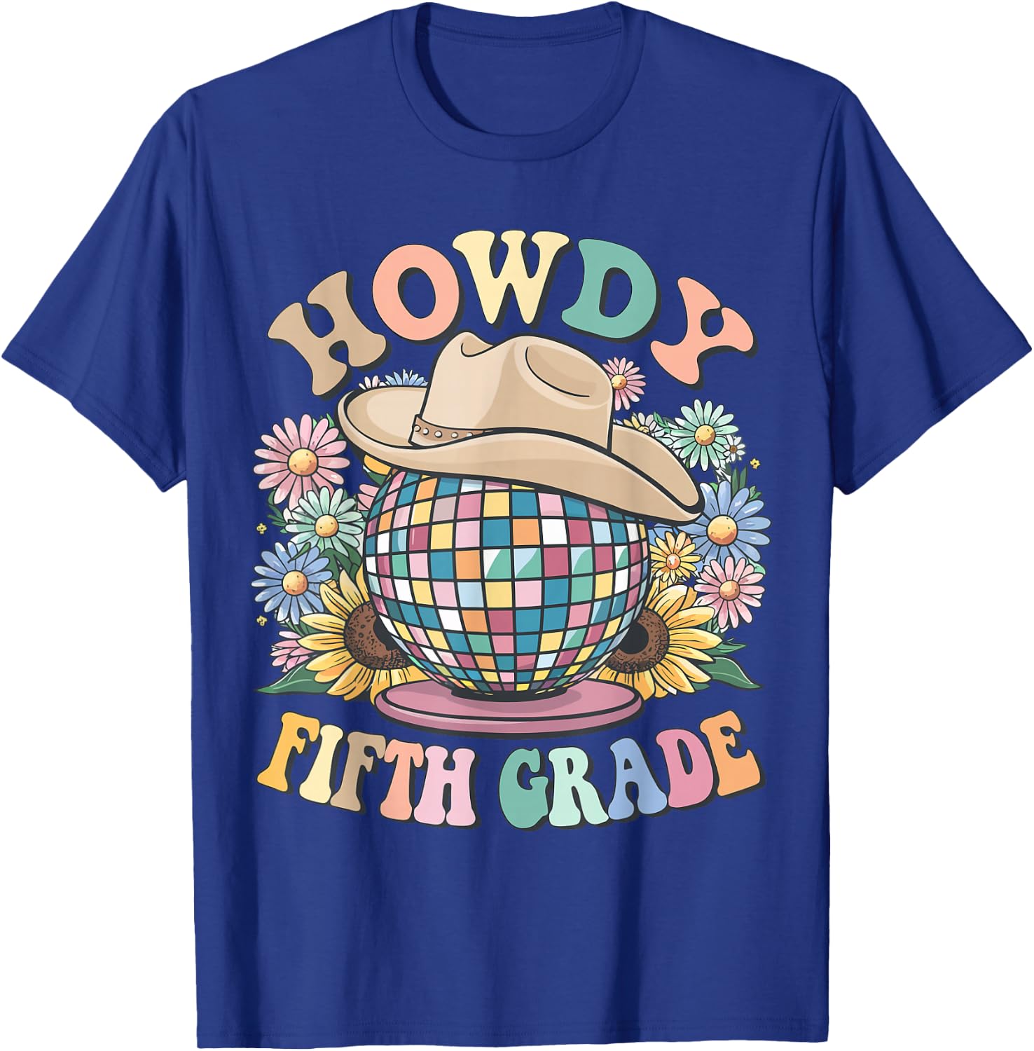 Howdy Fifth Grade Cowgirl Western 5th Grade Back to School T-Shirt - T-Shirt | Royal