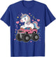 Monster Truck Unicorn Birthday Party Girl Monster Truck T-Shirt - T-Shirt | Royal