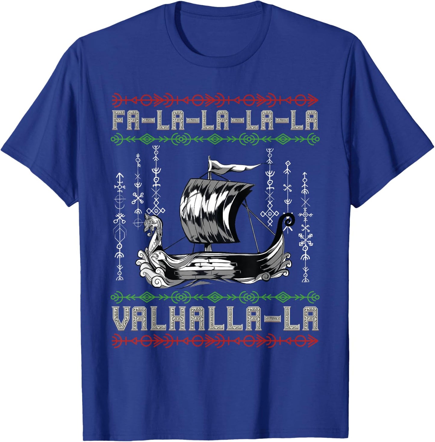 Viking Pagan Christmas - Norse Ship - Viking Longship T-Shirt - T-Shirt | Royal