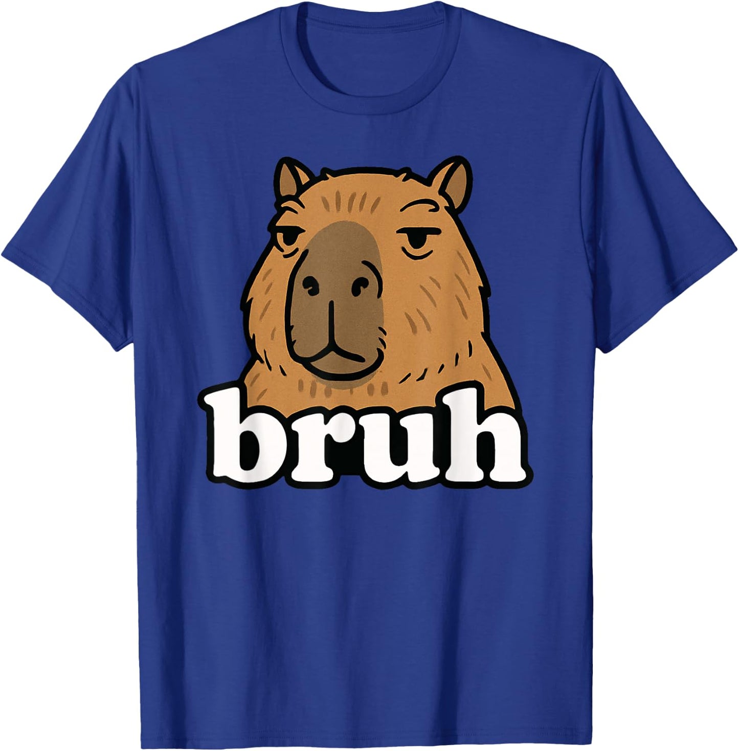 Funny Capybara Bruh Meme Humor Animal Lover Boys Girls Kids T-Shirt - T-Shirt | Royal